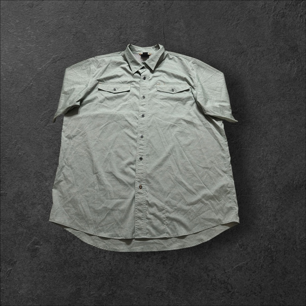 Ariat Rebar Shirt Mens XL /TG Teal Vented Button Down Short Sleeve Outdoors